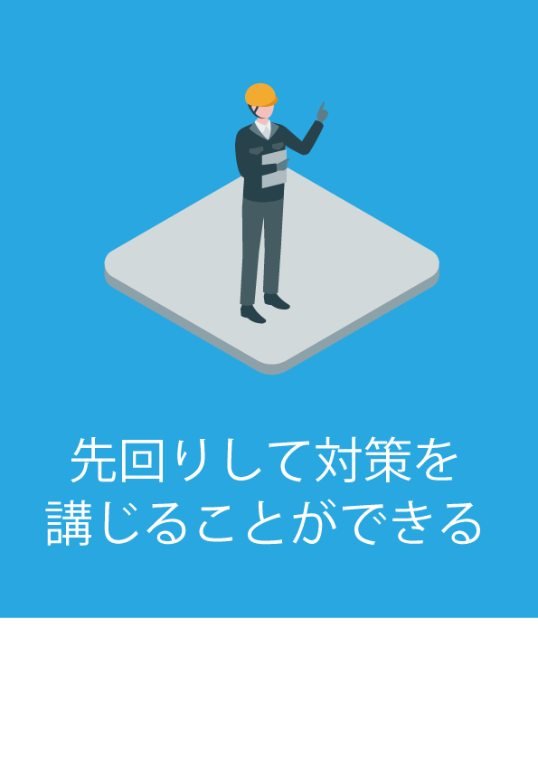 先回りして対策を講じることができる