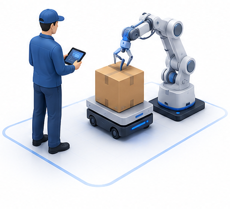 人とロボットの協働検証のイメージ